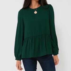 Pomander Place Carlotta Blouse XXXL Hunter Green
